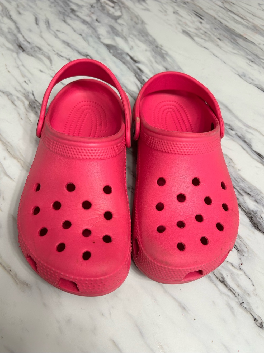 CROCS Kids Hot Pink Classic Clog Sandals